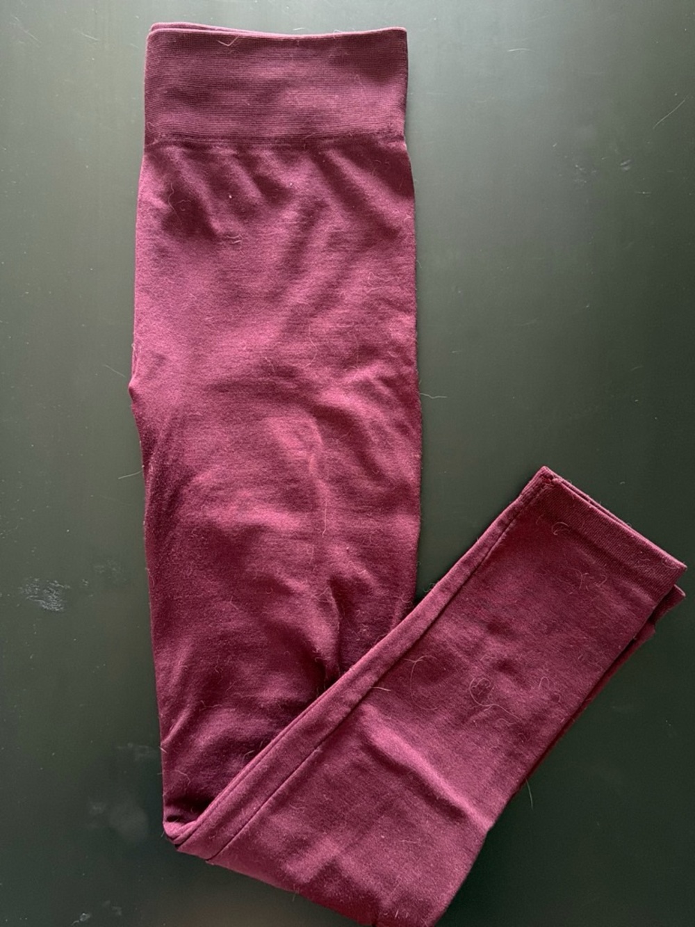 shosho Maroon High-Waist Stretch Leggings